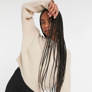 Bershka Soft Touch Beige Crew Neck Sweater